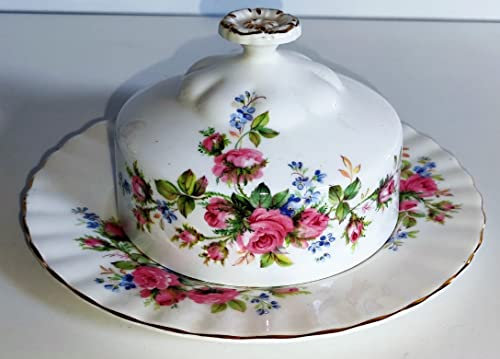 verkauft : Royal Albert / Butterdose rund / klein / Ø 16 cm / Moos Rose