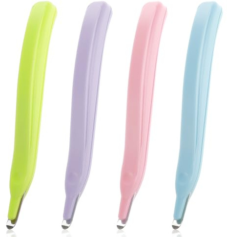DSLSQD 4 Pack Staple Remover Professional Magnetic Staple Remover Tool Multicolored Staple Puller Stapler Removers for Classroom School Office Home (Pink, Blue, Green, Purple)