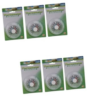 VANZACK 6stücke Wandthermometer Analoges Temperaturmessgerät Für Innenräume Garten Schule Celsius Und Fahrenheit Einfach Zu Aufhängen Wetterfest Und Kindersicher