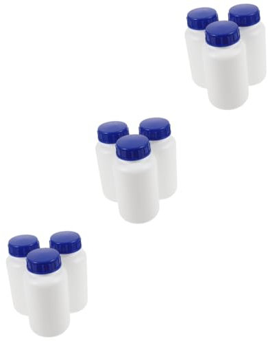 Mobestech 9 Stück Chemische Runde Flasche Chemische Flaschen Flasche Mit Verschluss Flüssigkeitsflaschen Probenflaschen Flasche Für Reagenzien Laborflaschen Chemische