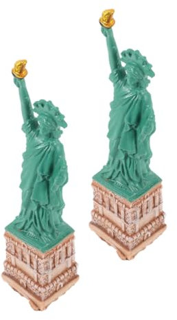 PRETYZOOM Vintage Harz Statue Der Freiheit 2pc Desktop Dekoration New York Miniatur Statue
