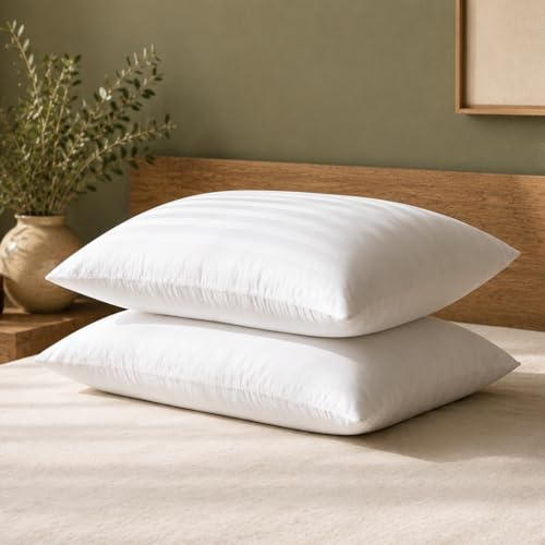 Opulent Home Medium Firm Support Pack of 1 Pillow – Side Sleeper Microfibre Pillows with Hollowfibre Filling – Breathable, Hypoallergenic & Machine Washable Hotel Quality