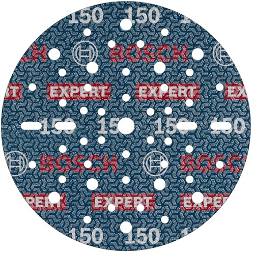 Bosch 6x Disque abrasif sur film EXPERT O780 | pour Bois dur, Peinture sur bois, Grain 150, Professional Accessoire Ponceuse excentrique