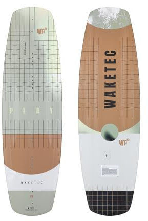 Waketec Wakeboard Play 134 cm, für Anfänger und Hobby Fahrer, leicht zu Fahren, Körpergewicht 40-70 kg, Jugendliche Erwachsene Einsteiger, blau grau