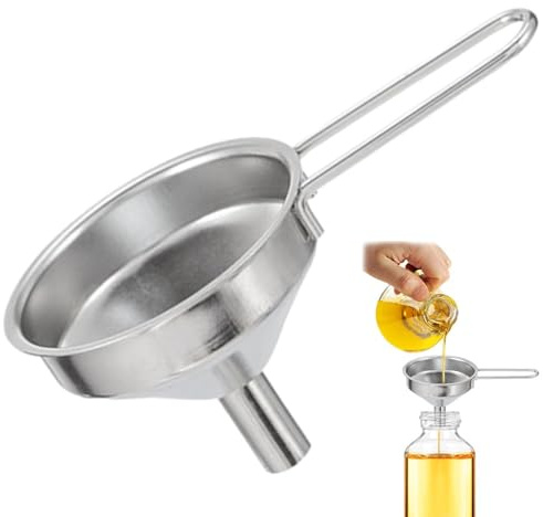 piccoloo imbuto - imbuto per riempire le bottiglie | Funnelli di palloni a liquore piccoli | minii imbuto in acciaio inossidabile con manico lungo | Trasferimento di imbuto di riempimento 'olio