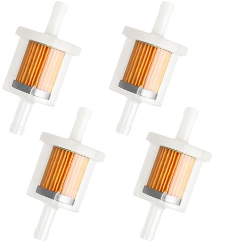 filtre a essence de 8 mm, filtre à carburant lot de 4 filtres à carburant transparent pour moto, bateau filtre a essence moto