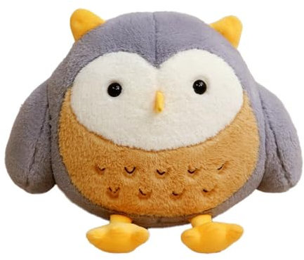 AQCQDQ Eule Plüschtier, Eule Plüsch Spielzeug Puppe, Kuscheltier Eule Stofftier Plüschkissen, Weiche Eule Kuscheltier Plüschtier, Geschenk für Kinder, Familie, Freunde (40cm,Grau)