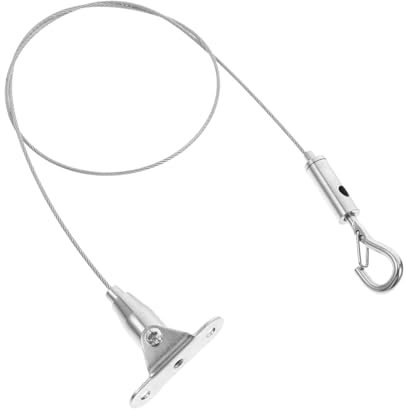 EXCEART Lampes Et Éclairage Fil Suspendu Kit De Suspension En Fil De Fer Cintre De Câble Métallique Fil Pour Accrocher Des Photos Acier Inoxydable 304 Silver