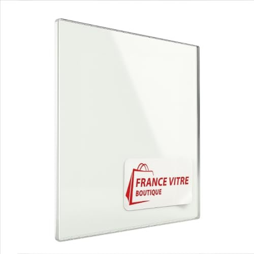 FIREPLACE - modello : knossos - 300 x 300 x 4 mm - Vetro per stufa a legna - vetro camino di ricambio - vetro per caminetto resistente al fuoco fino a 800°C