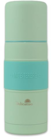 Delicatino - Termo Autocebante para Mate - Matelisto Verde 500ml - Acero Inoxidable con Sistema Integrado - Ideal para Viaje y Oficina