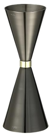 ZWCSHUU Jigger for Cocktail in Acciaio Inossidabile, misuratori da Bar, Utensili da Bar, Accessori da Bar Misurino per Cocktail(RingBlack 60 90ml)