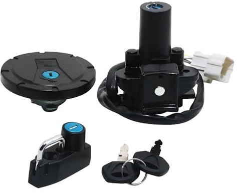 Blocchetto Di Accensione Per KLX300 Accessori Per Moto Kit Serratura Chiave Interruttore Di Accensione Casco Volante Sedile Set Tappo Carburante
