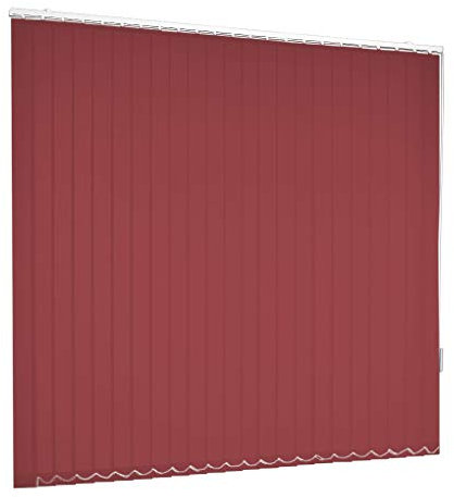 Lamellenvorhang Vertikaljalousie Rot Lamellen Fenster Rollo Breite 100 bis 250 cm Länge 150 bis 250 cm Vorhang Flächenvorhang Schiebevorhang Streifenvorhang blickdicht halbtransparent (120 x 250 cm)