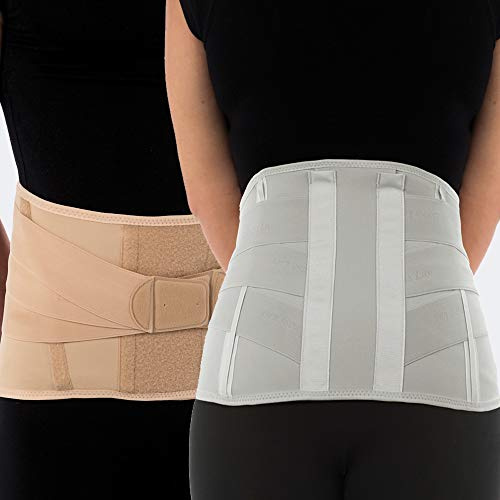 2132 Elcross Lux Corsetto Semirigido lombosacrale con rinforzi paravertebrali e tiranti pelvici (GRIGIO, Xcirconferenza bacino 125-135 cm)