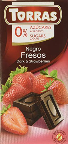 CHOCOLATE NEGRO CON FRESA 75 gr