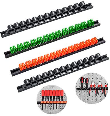 3-H Schraubendreher Halter,Werkzeug Wandhalter, Schraubenregal für Schraubendreher Ringschlüssel Handwerkzeug zangenhalter klemmhalter zangen