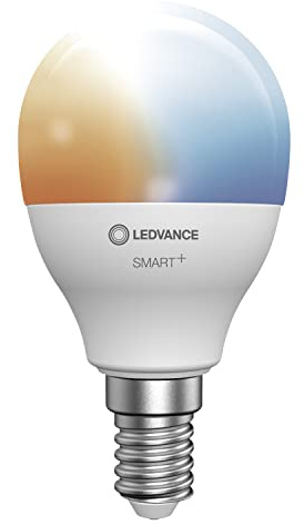 LEDVANCE Smarte LED-Lampe mit ZigBee Technologie, Sockel E14, Dimmbar, Lichtfarbe änderbar (2700-6500K), ersetzt Glühlampen mit 40 W, SMART+ Mini bulb Tunable White, 1er-Pack