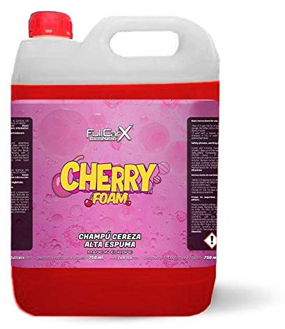 AutoFullCar - Cherry Foam Champú Cereza Garrafa 5 litros Activo Super Brillo FullCarX Agradable Aroma de Cereza