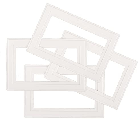 NCaan 4pk Light Switch Finger Plate (Double, White)
