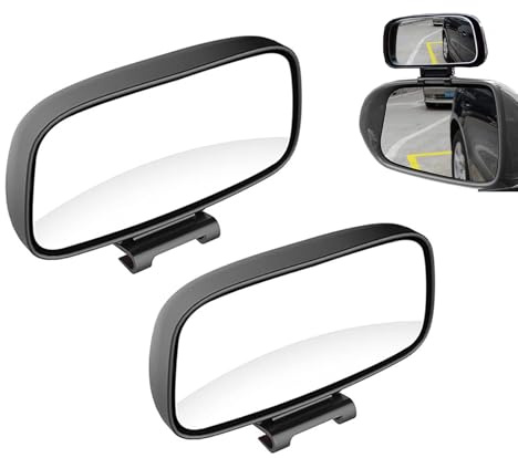360 Grad Rotation Verstellbar Auto Blind Spot Spiegel | Esenlong Universal Auto Blind Spot Spiegel Drehung Weitwinkel Verstellbar Rückspiegel 2pcs - Schwarz