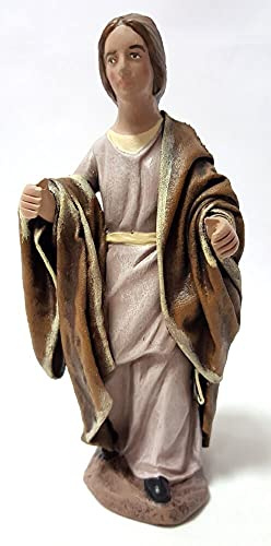 Arte Pesebre - Pastora Manos Sueltas para mercadillo, para Figuras de 14 cm