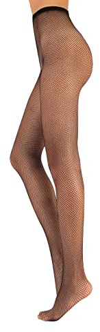 CALZITALY Medias De Rejilla, Medias Sin Costuras, Naturales, Negras, S, M-L, XL-XXL, 3XL, 4XL, Calcetería Italiana