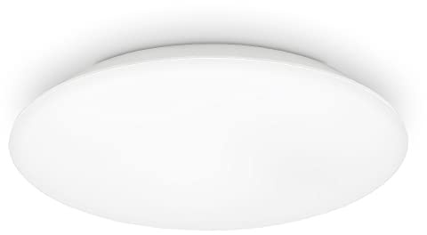 Kwazar Luminaire - LED Deckenleuchte Flach - Deckenlampe Rund - Weiß, 230V, IP44, 4000K Modern, für Badezimmer, Flur, Schlafzimmer, Balkon, Wohnzimmer, Küche, Keller - MARY 28W
