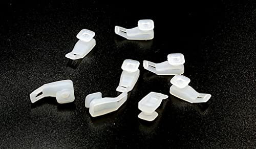 Ganchos de Riel de Cortina Ganchos de Cortina de Plástico Blancos 50 uds. Corchete guía Nylon