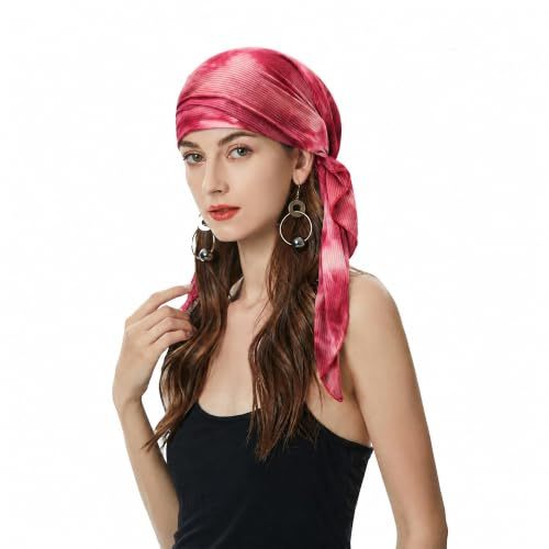 ZLYC Damen Chemo Turban Mütze Vorgebundenes Kopftuch Headwraps Leichte Hut | Leicht Atmungsaktiv