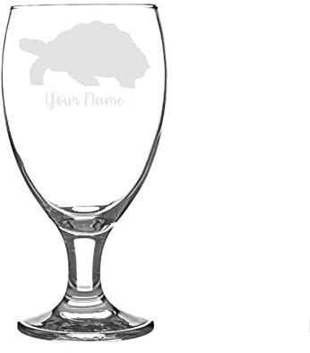 Personalised Tortoise Craft Beer Snifter Glass Animal Gift for Him for Her