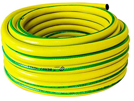 Berry 50 Meter Garden Hose Pipe - 1/2 Inch Multipurpose Water Hose Pipe | Kink Resistant Radial Braided Reinforced Hose for Water Supply and Gardening (Yellow)