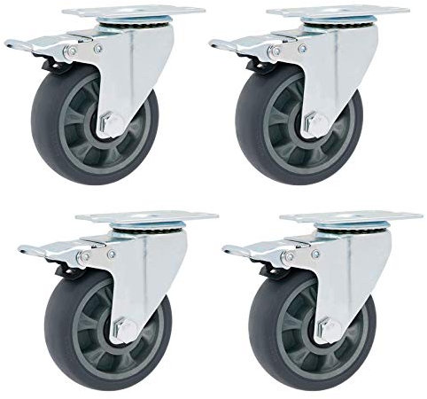 Ruedas for silla de oficina Ruedas con placa giratoria for trabajo pesado, ruedas universales for muebles, ruedas de transporte industrial, ruedas de goma, ruedas de repuesto for carros, banco de trab
