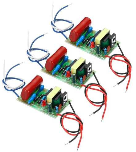 PATIKIL 3pz Generatore Alta Tensione DC 3-6V 1800V per Esperimento Nero | Potenziamento Modulo Alimentazione Elettrica Arco Tensione Trasformatore, Scientifico