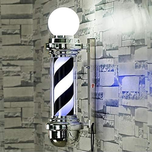 TT-YEC Poste De Luz Giratorio Brillante para Barbería, Luz De Señal De Giro LED Decorativa para Barbería, Poste De Luz para Barbería Interior Que Brilla En La Oscuridad,B135cm