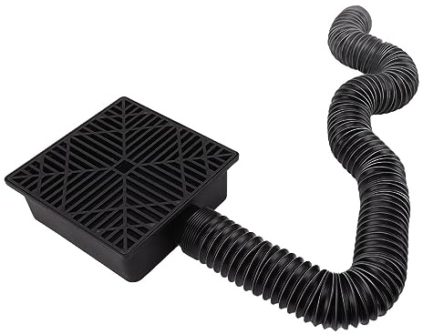 Gutter Downspout Extensions Catch Basin Downspout Extender Low Profile 8ft, & Resistant for Outdoor Use - Catch Basin Downspout Extension Kit