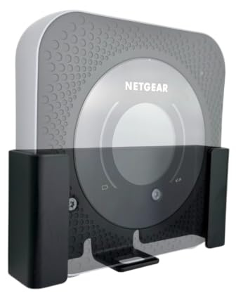 Router Halter aus Metall für Netgear Nighthawk M1 M2 MR1100, selbstklebend | stabil aus Metall, Wandmontage, passend für Netgear Nighthawk M1 M2 MR1100, zum Kleben oder Schrauben