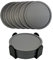 6 Pezzi Sottobicchieri in silicone, Tazza Sottobicchieri per bevande, Cuscino di vetro resistente al calore, Sottobicchieri da caffè per tavolo, scrivania, cucina, ufficio (Grey)