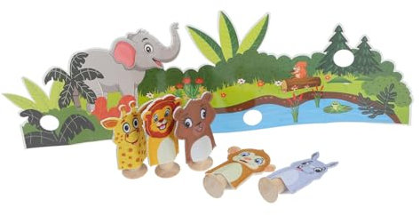 KONTONTY Filz Fingerpuppen Für Junge Mädchen Waldthema Tiere Spielzeug Mini Tierpuppen Zum Erzählen Von Geschichten Koordination Hand-Augen-koordination Entwicklung Für Kleinkinder