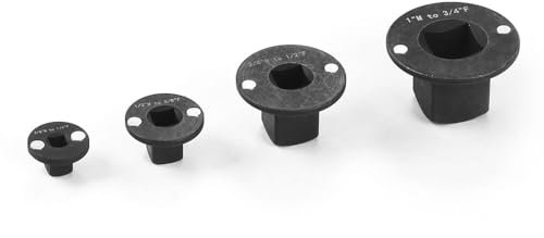 Low Profile Impact Socket Adapter Set, 4PC Drive Size Adapters for Tight Spaces, 3/4 to 1, 1/2 to 3/4, 1/2 to 3/8, 1/4 to 3/8
