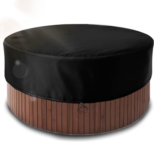 Cubierta Redonda de bañera,Cubierta De BañEra De Hidromasaje para Exteriores protección contra el Viento UV (Φ200*30cm)