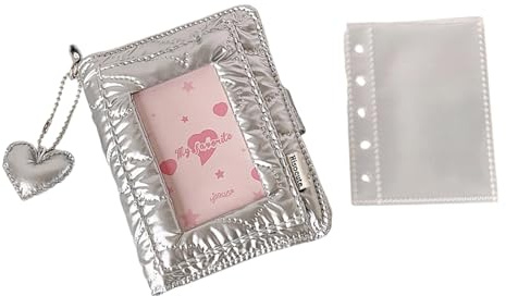 yanwuwa Minimalists - Album fotografico da 7,6 cm, con inserti rimovibili, tascabili, 5 anelli, raccoglitore per foto, ideale per viaggi