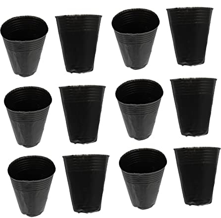 VICASKY 500 Pezzi Vasi in Plastica Drenaggio Vasetti Piantine Leggeri per Semenzaio Contenitori Piantagione per Verdure e