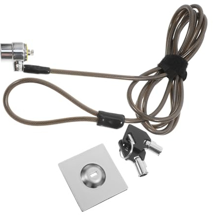 CIYODO Candado Bloqueo Seguro de para Cable Portátil Acero Inoxidable de Aleación de Zinc de 1,9m Antirrobo para Laptop y Monitor LCD en Casa o Dormitorio