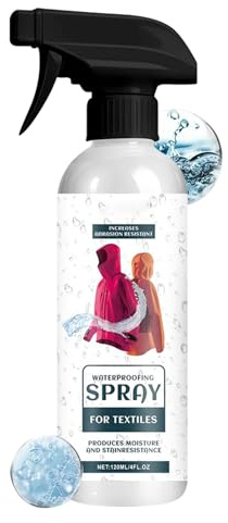 Spray de impermeabilización para Telas, 120 ml, protección de Ropa, Spray impermeabilizante para Chaquetas, para Ropa de Exterior, Camping, Escalada, Senderismo, Viajes, Mochila al Aire Libre