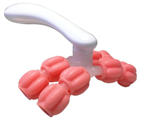 Homoyoyo Rodillo de Masaje en Forma 8 Bolas Masajeador Relajante Muscular para Hombros y Cuello Color Rosa Equipo para Fitness y Bienestar Corporal Adecuado para Aliviar Tensión y