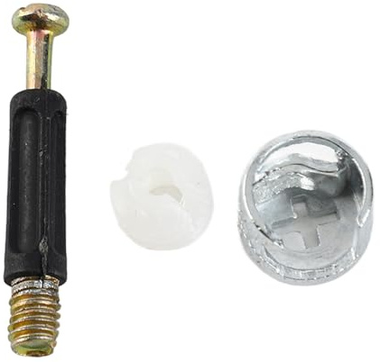 Arythia 100 Set Connettori per Mobili, Kit Fissaggio Mobili Blocco Camma e Perno Eccentrico, Ferramenta di Montaggio Galvanizzata per Pannelli 16 mm, Bullone Minuterio