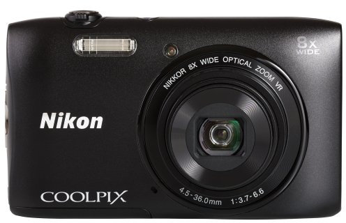 Nikon Coolpix L3600 (S3600 + cas supplémentaire) Appareil photo numérique compact 20,1 Mpix Ecran 2,7 Zoom optique 8x Noir