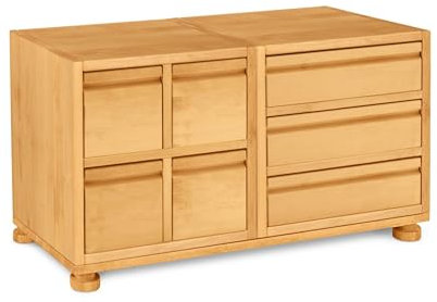 Original Laura Mini-Kommode von BioKinder® | Kommode aus Regalwürfeln 80 x 40 x 46 cm | aus 100% Massivholz, mit bioola natürlich geölt, Erle