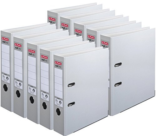 Herlitz Ordner maX.file protect A4, 8 cm breit (10er Pack, grau)