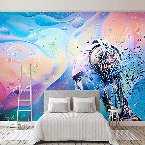 Papier Peint Panoramique 3D Tapisserie Intissé Murales poster geant photo Décoration Murale Effet Trompe Loeil 200x140cm Mode musique café restaurant